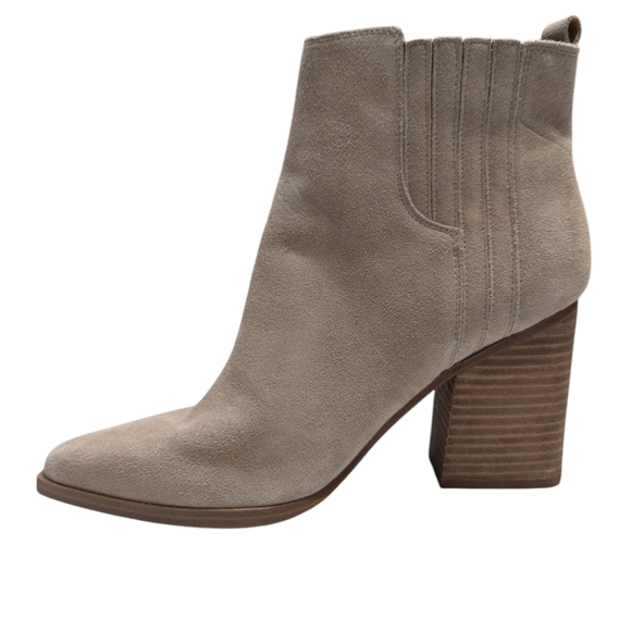 Marc Fisher | Women's Oshay Pointed Toe Ankle Boots | Tan | 4" Heel | 11M - Picture 9 of 15